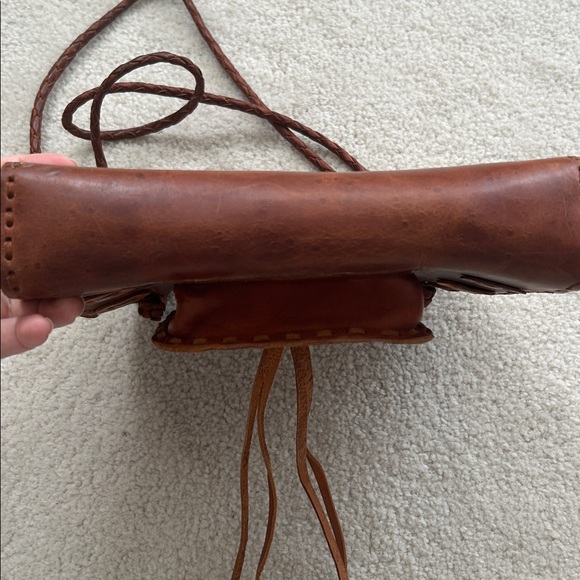 Handmade Tan Leather Mini Bag - Picture 5 of 6